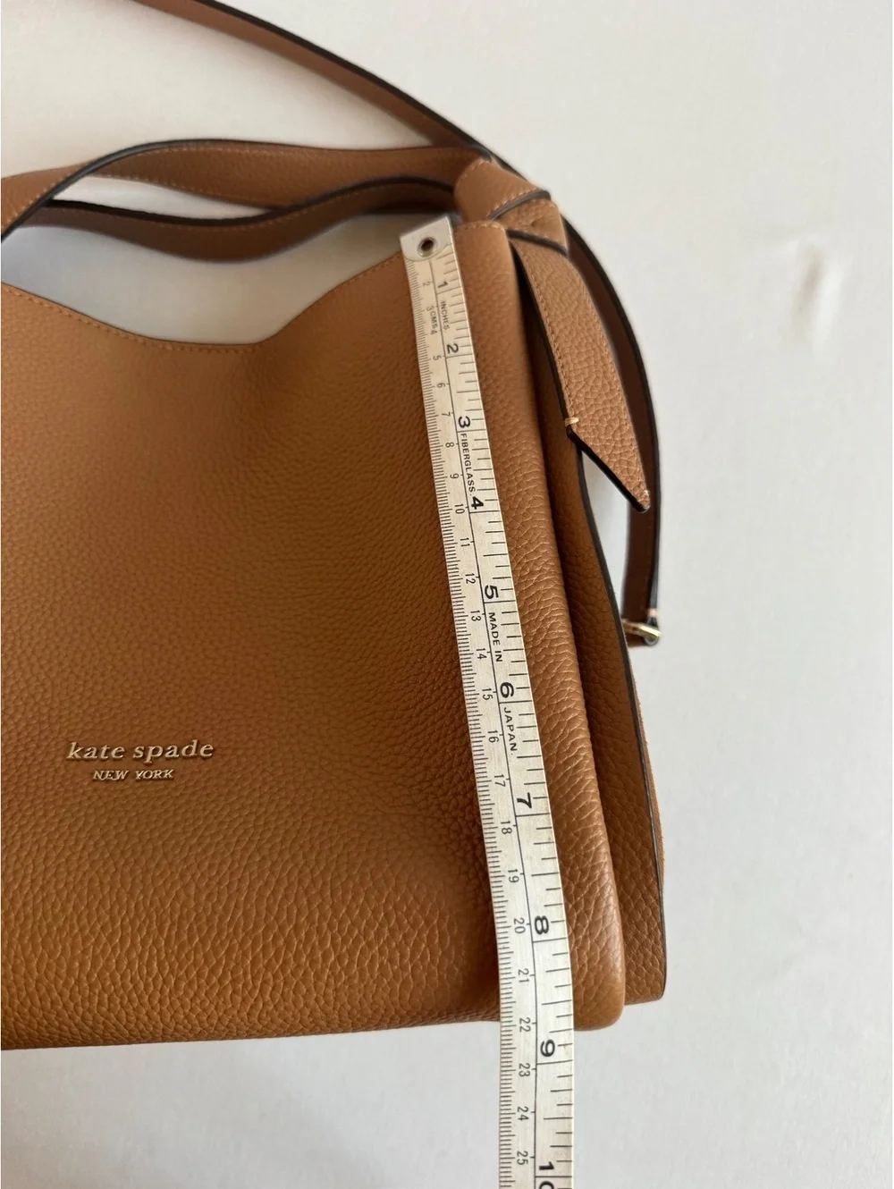 Kate Spade Margaux Medium Satchel Tan Pebbled Leather Tote Crossbody